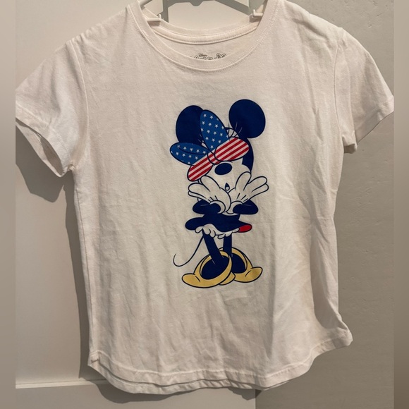 Disney Minnie Mouse Americana Flag T-Shirt Size 10/12 - Picture 3 of 4